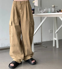 Vintage Big Pocket Trendy Baggy Cargo Jeans women clothing