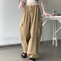 Vintage Big Pocket Trendy Baggy Cargo Jeans women clothing
