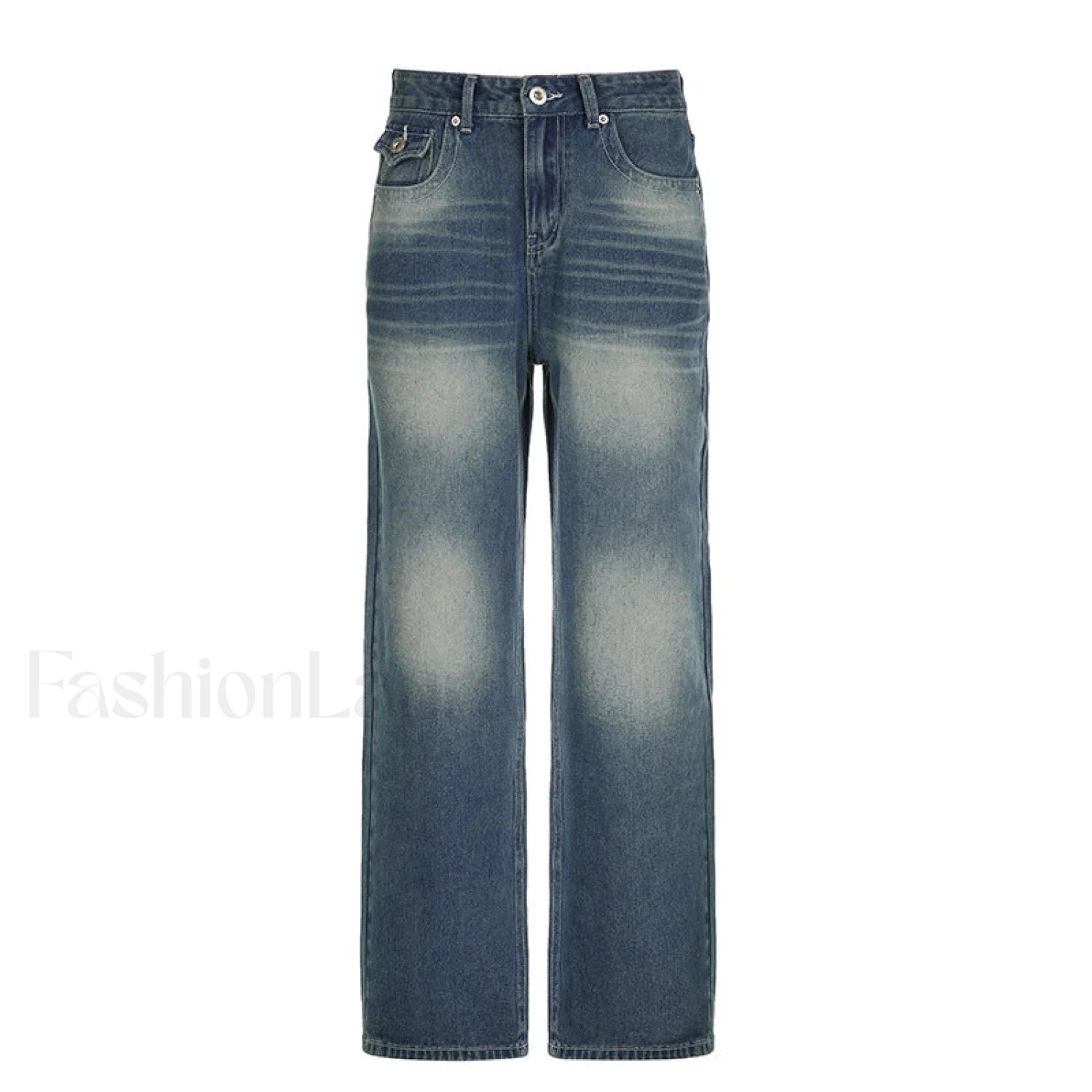Vintage Blue Graceful Wash Boyfriend Jeans Blue / L women clothing