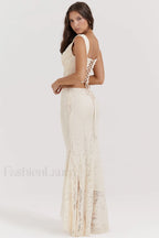 Vintage Cream Corset Charming + Lace Skirt Set