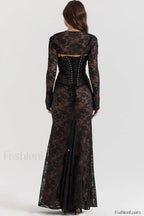 Vintage Cream White Charming Lace Maxi Dress