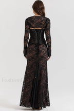 Vintage Cream White Charming Lace Maxi Dress
