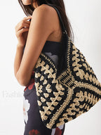 Vintage Crochet Macrame Shoulder Bag Bag