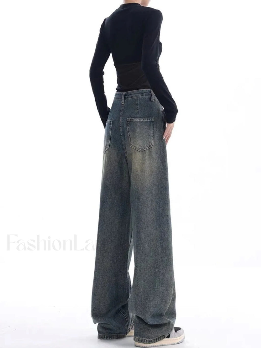 Vintage Dark Wash Trendy High Waist Boyfriend Jeans women clothing