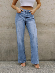 Vintage Denim Straight Leg Pants Jeans