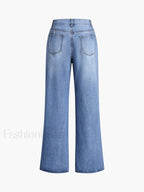 Vintage Denim Straight Leg Pants Jeans