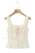 Vintage Embroidery Ruffle Charming Top & Skirt Set