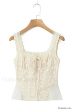 Vintage Embroidery Ruffle Charming Top & Skirt Set