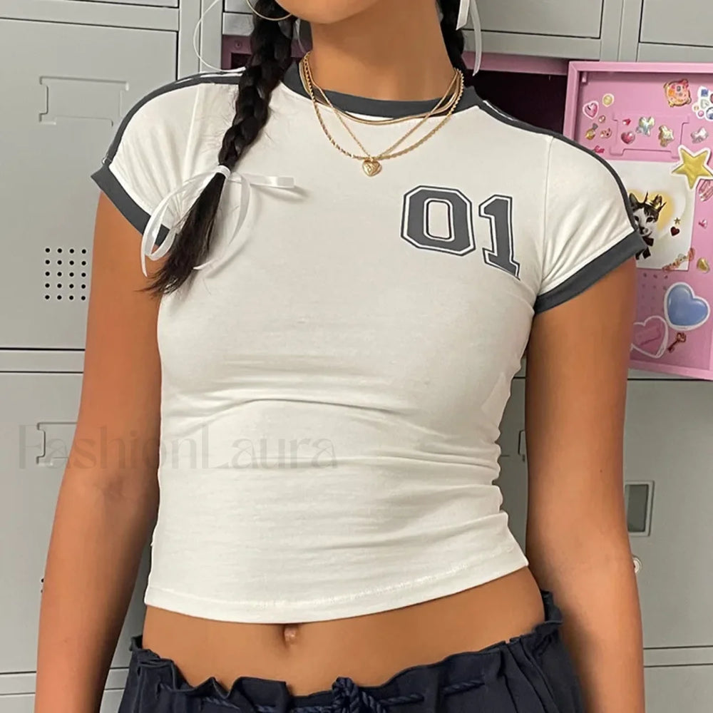 Vintage Emo Letter Print Grunge T Shirt