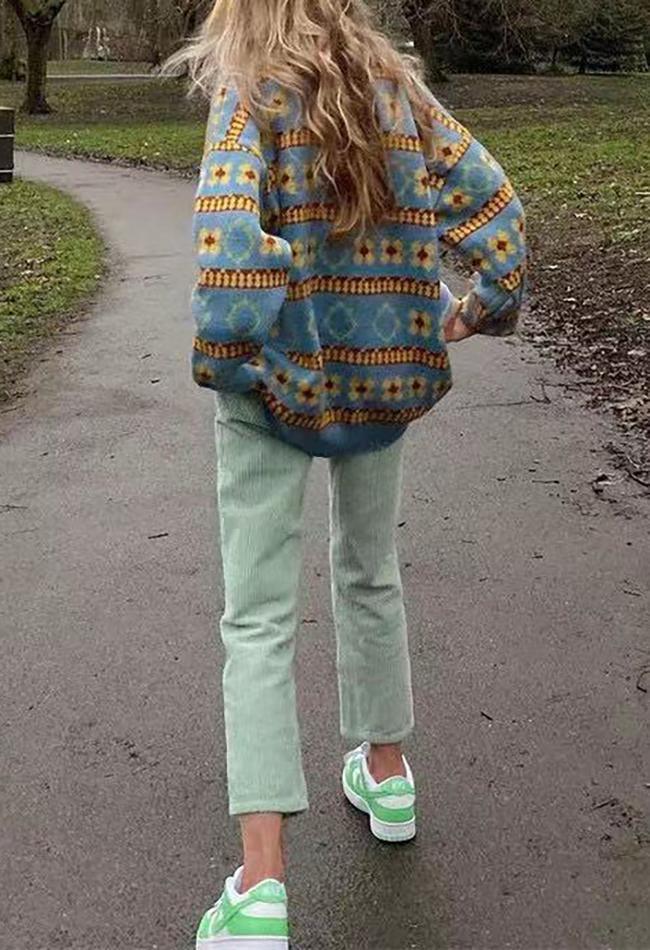 Vintage Floral Jumper Sweater Sweaters
