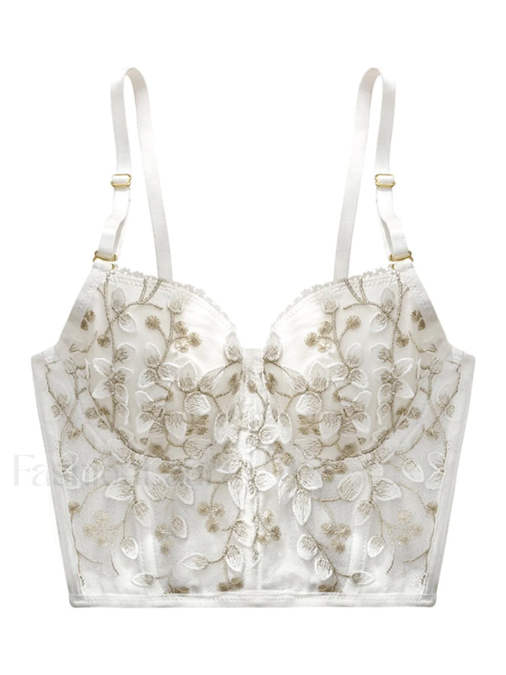 Vintage Lace Embroidery Bustier Corset Top