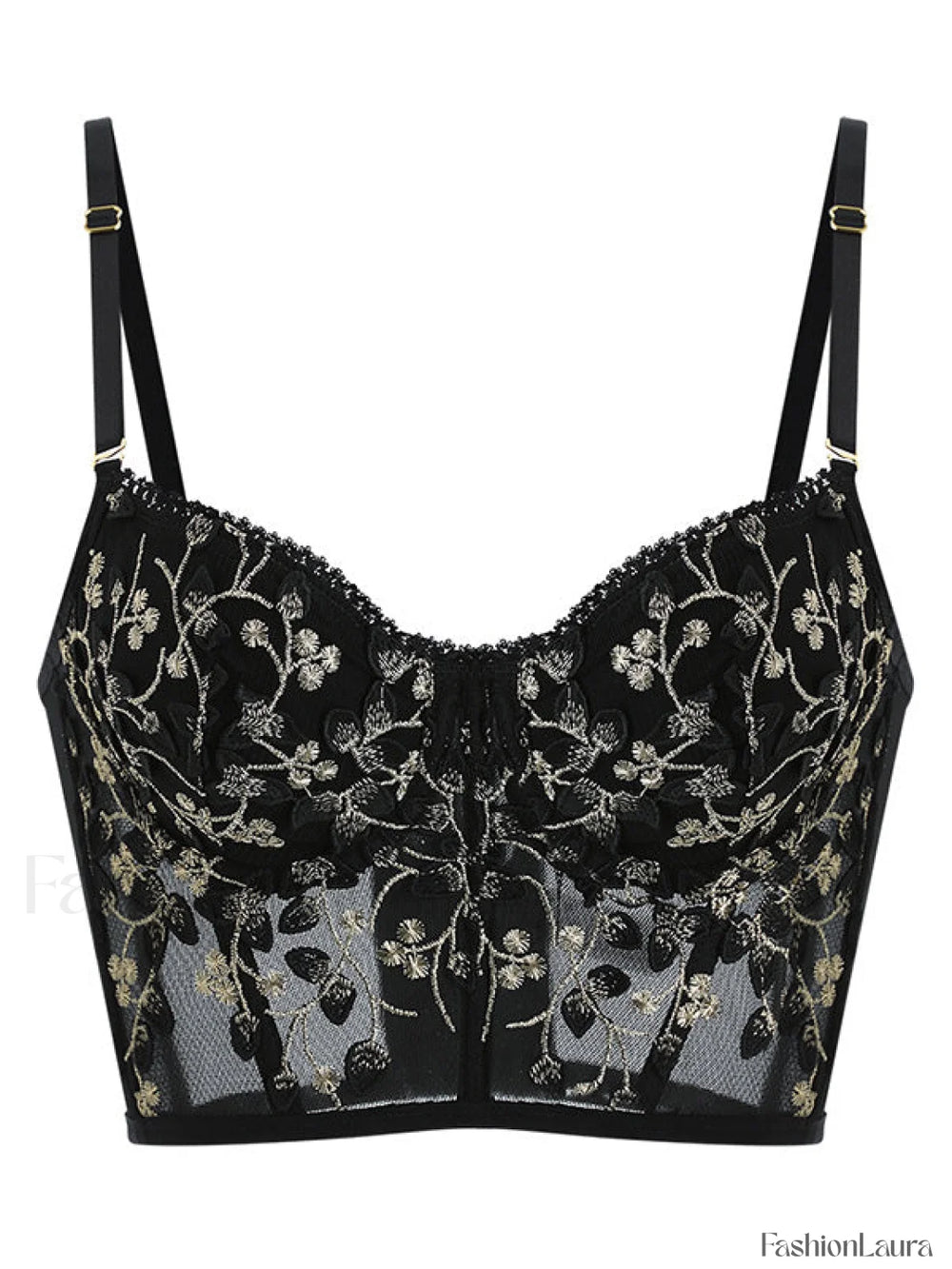 Vintage Lace Embroidery Bustier Corset Top