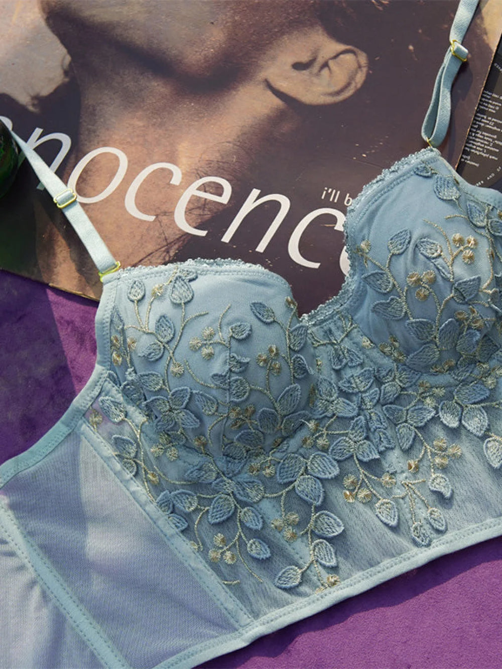 Vintage Lace Embroidery Bustier Corset Top