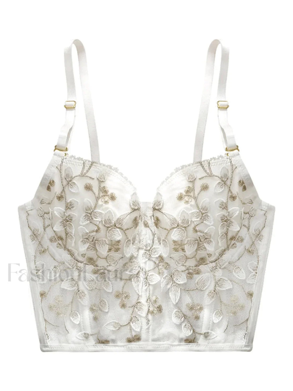 Vintage Lace Embroidery Bustier Corset Top