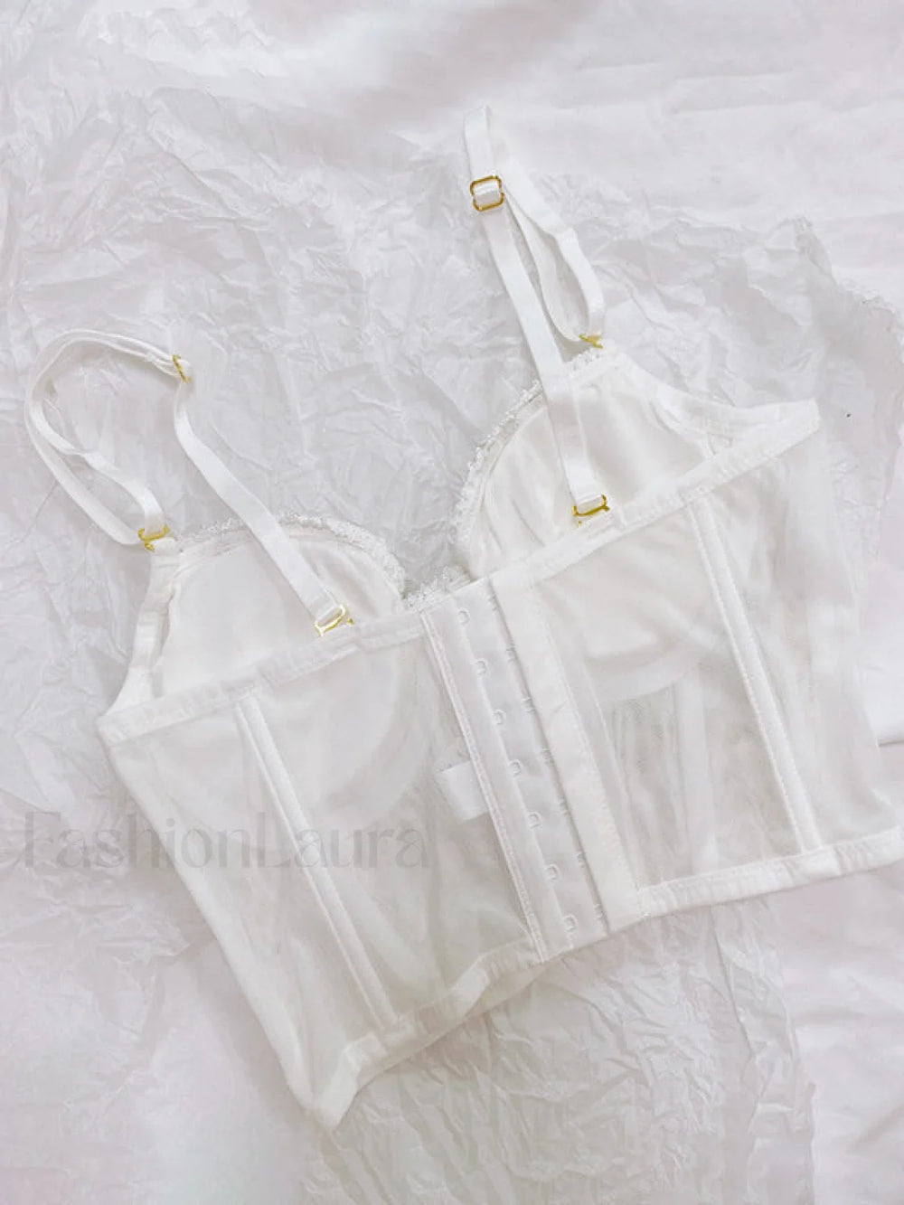 Vintage Lace Embroidery Bustier Corset Top