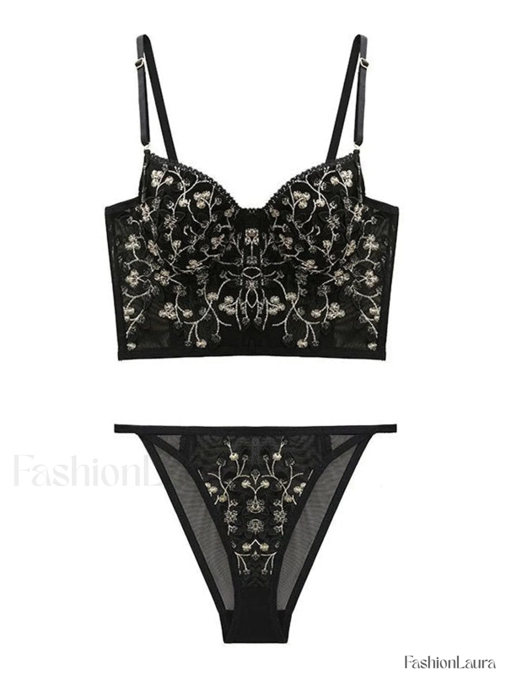 Vintage Lace Embroidery Bustier Corset Top