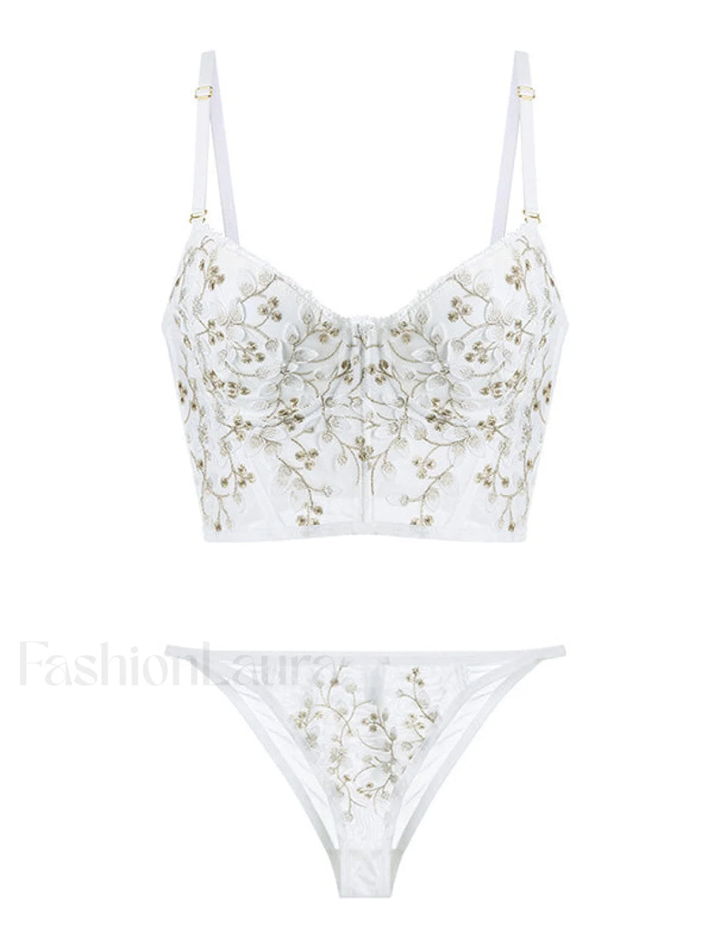 Vintage Lace Embroidery Bustier Corset Top