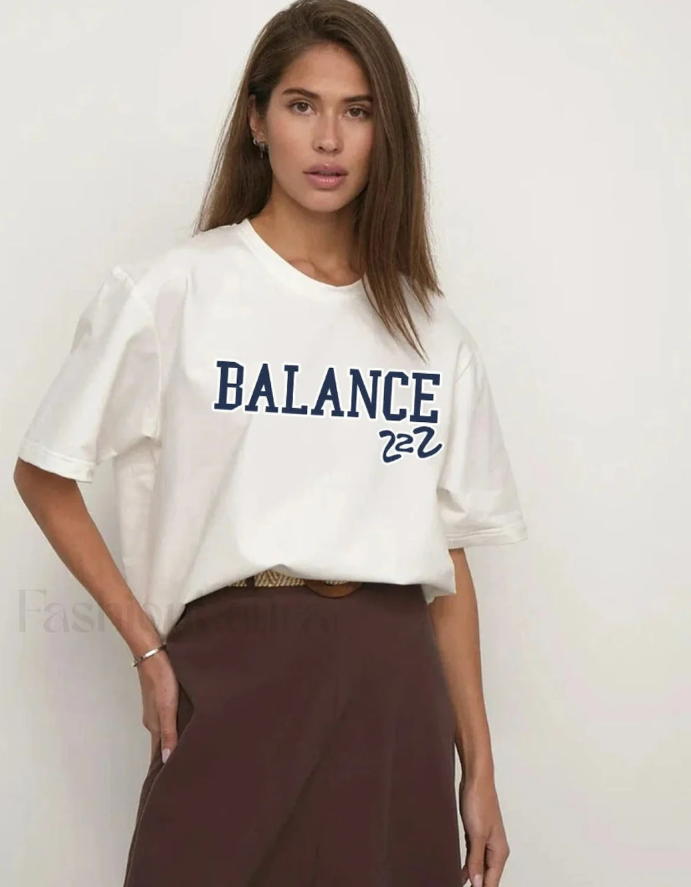 Vintage Letter Printed Cotton T Shirt White / M