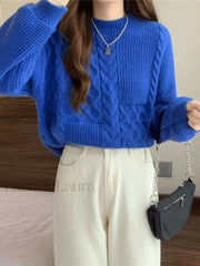 Vintage Long Sleeve Cable Knit Sweater Sweaters