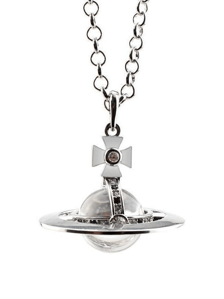 Vintage Planet Pendant Necklace Silver / ONE SIZE Necklaces Main image