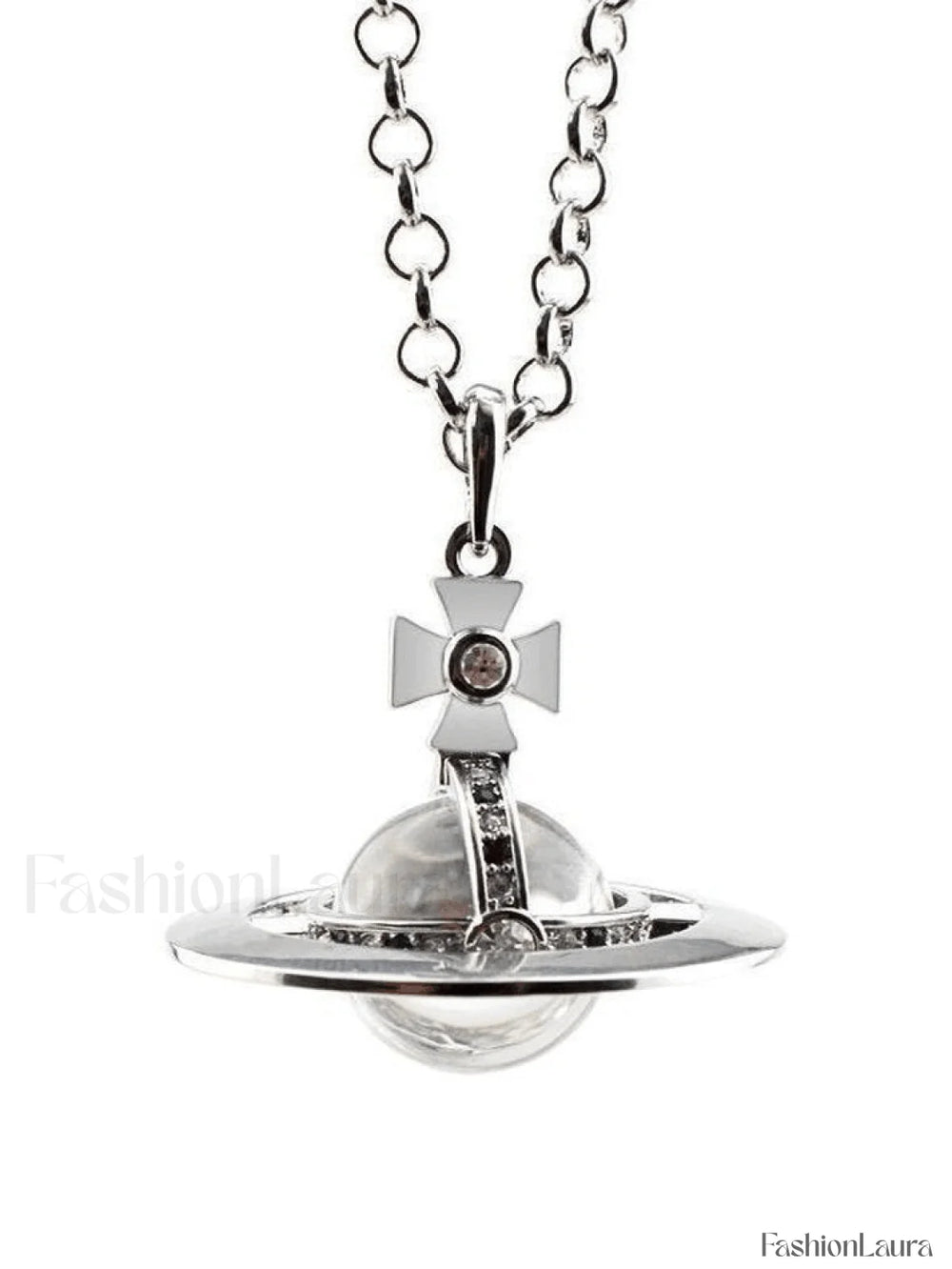 Vintage Planet Pendant Necklace Silver / ONE SIZE Necklaces