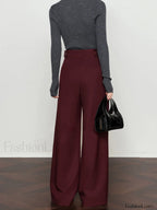 Vintage Pleated Wide Leg Pants Pants
