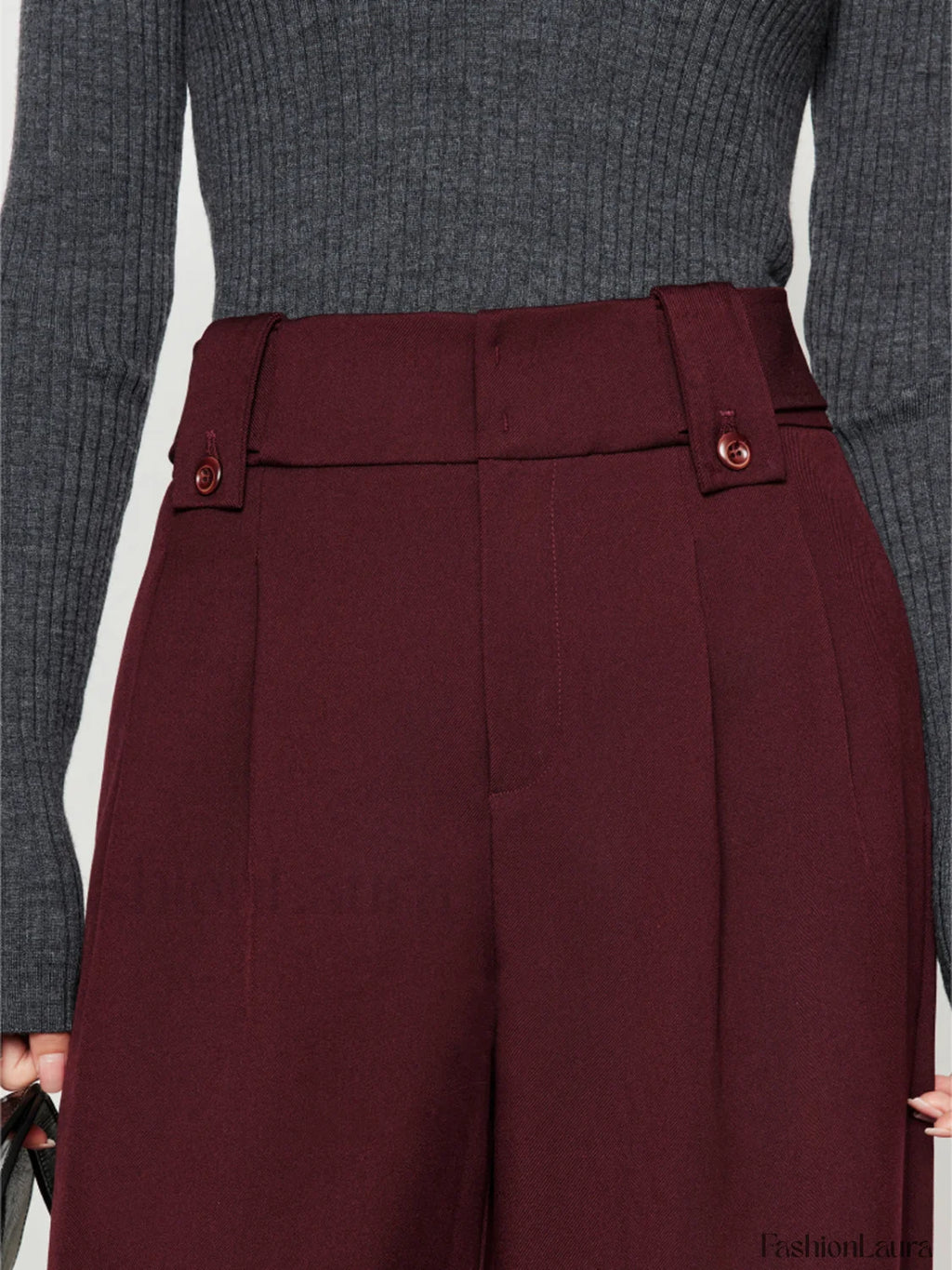 Vintage Pleated Wide Leg Pants Pants