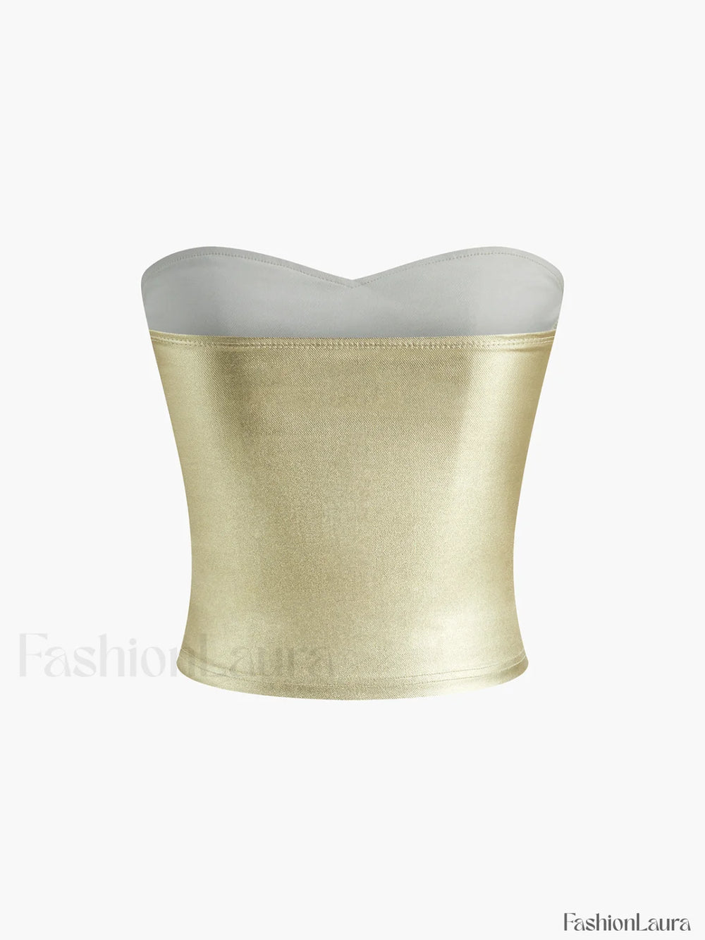 Vintage Purl Strapless Tube Top Tank Tops & Camis