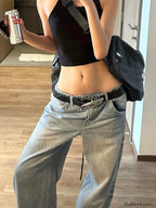 Vintage Straight Graceful Loose Boyfriend Jeans women clothing
