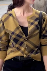 Vintage Striped Knit Cardigan