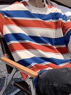 Vintage Striped Pullover Sweatshirt Sweatshirts & Hoodies L