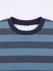 Vintage Striped Pullover Sweatshirt Sweatshirts & Hoodies L