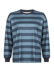 Vintage Striped Pullover Sweatshirt Sweatshirts & Hoodies L