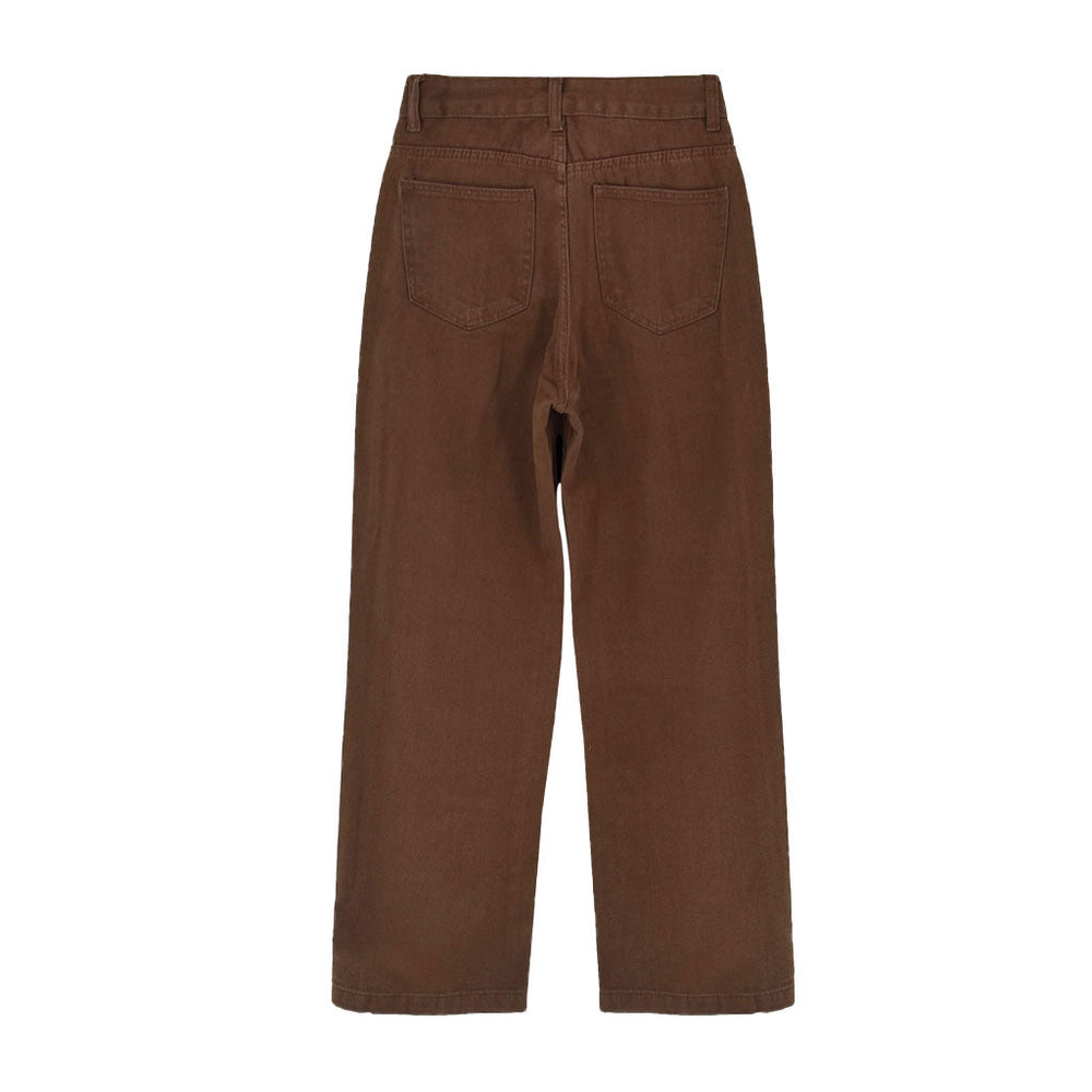 Vintage Style ’90s High Waist Straight Leg Jeans Chocolate Jeans