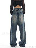 Vintage Wash 90’s Trendy Baggy Boyfriend Jeans women clothing