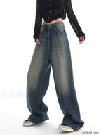 Vintage Wash 90’s Trendy Baggy Boyfriend Jeans women clothing