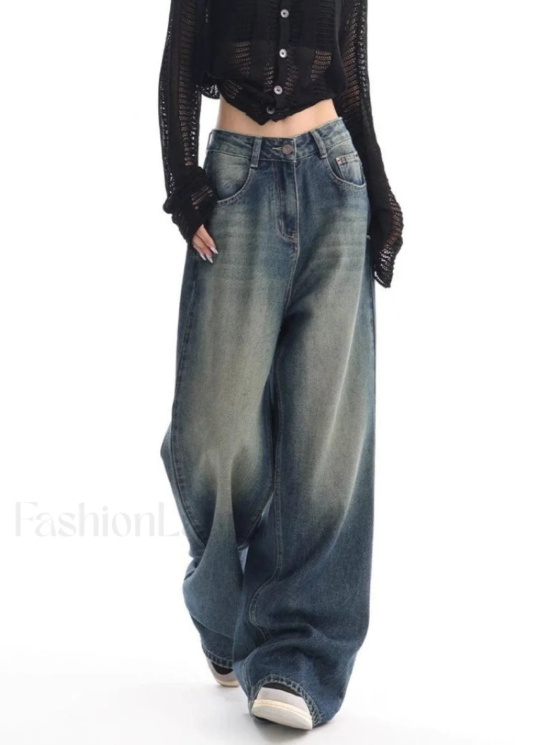 Vintage Wash 90’s Trendy Baggy Boyfriend Jeans women clothing