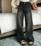 Vintage Wash Graceful Baggy Boyfriend Jeans women clothing