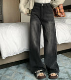 Vintage Wash Graceful Baggy Boyfriend Jeans women clothing