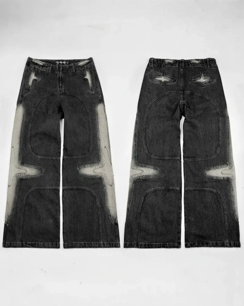 Vintage Washed Baggy Pants for Halloween Style
