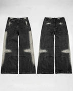 Vintage Washed Baggy Pants for Halloween Style