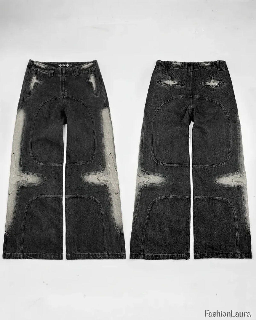 Vintage Washed Baggy Pants for Halloween Style
