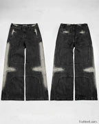 Vintage Washed Baggy Pants for Halloween Style