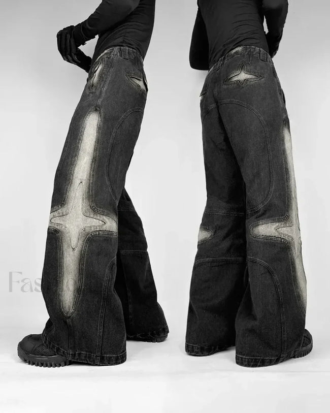 Vintage Washed Baggy Pants for Halloween Style Main image