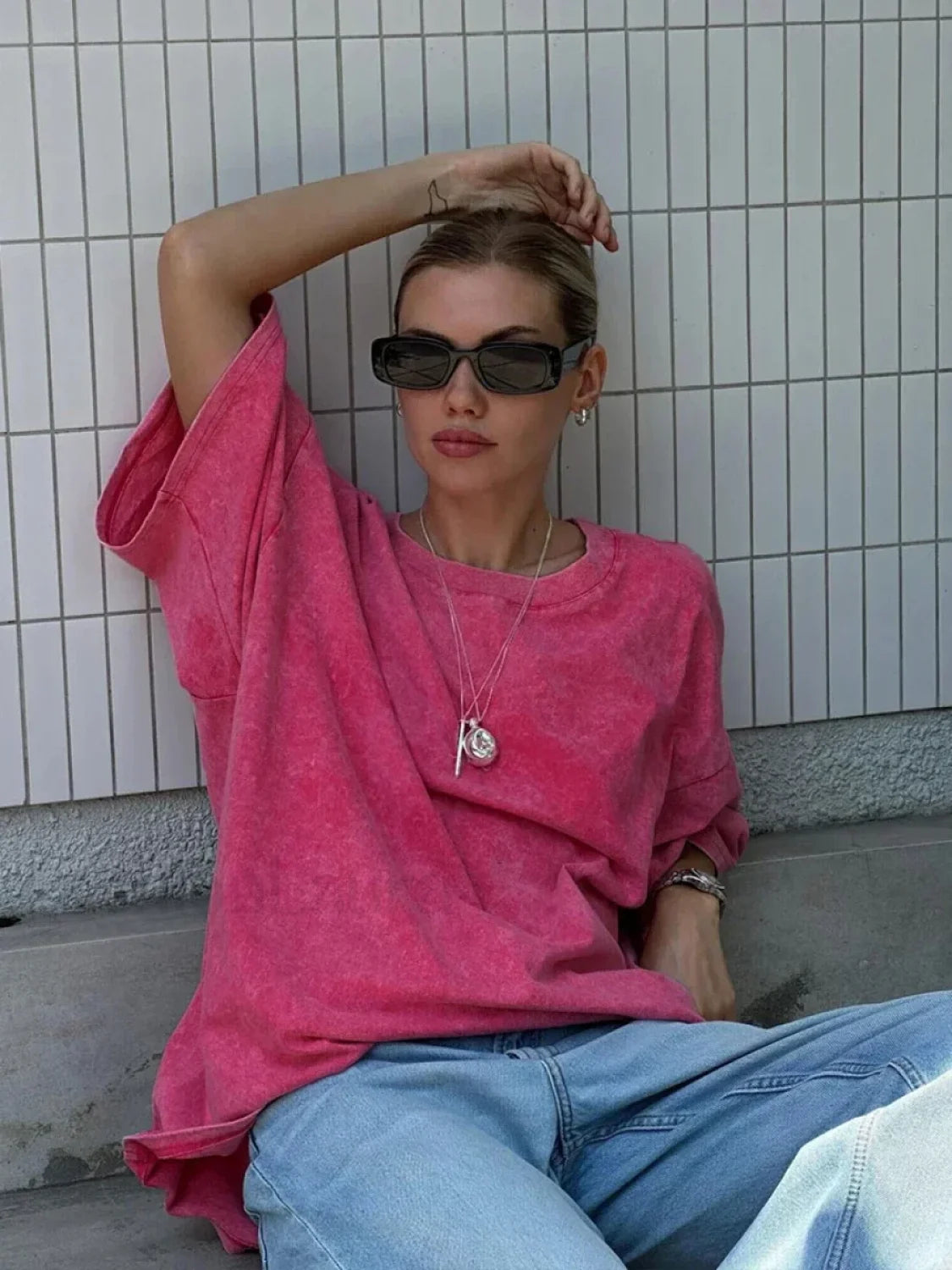 Vintage Wax Print Cotton T Shirt Main image