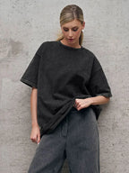 Vintage Wax Print Cotton T Shirt