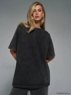 Vintage Wax Print Cotton T Shirt Black / S