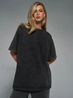 Vintage Wax Print Cotton T Shirt Black / S
