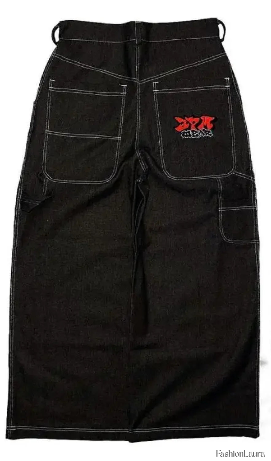 Vintage Wide Leg Baggy Jeans for Men: Y2K Hip Hop Street Style 5 / S