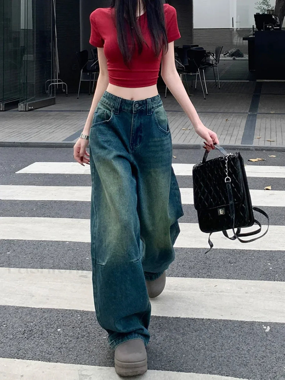 Vintage Y2K Baggy High Waist Wide leg Denim Jeans